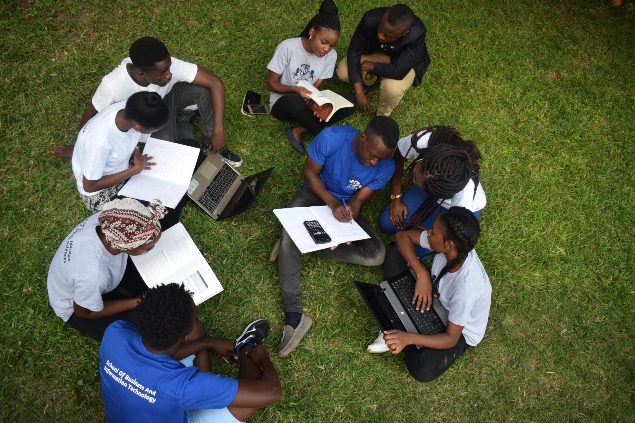 Students outdoor_Cavendish University Zambia