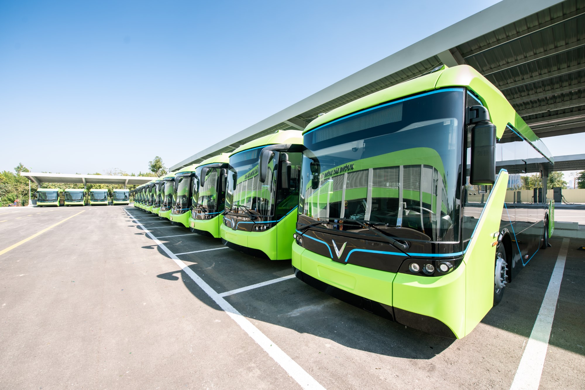 Busses in the bus station